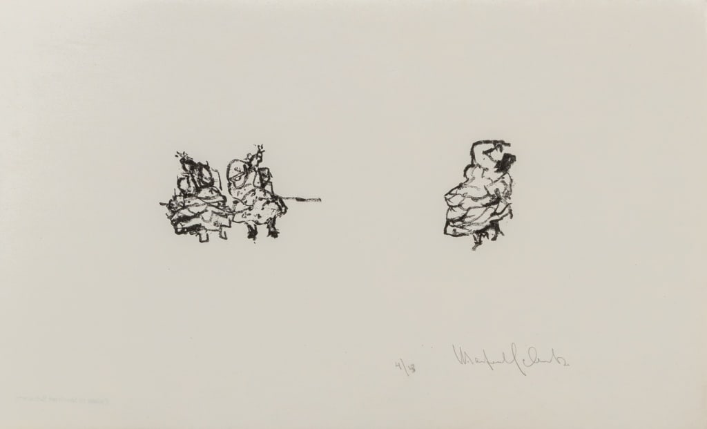 Manfred Schwartz The Flamenco Dancers Lithograph: Manfred Schwartz (American, born Poland, 1909-1970), The Flamenco Dancers, Lithograph on Rice Paper, numbered edition "4/13" and signed in pencil lower right, with artist's estate stamp verso,