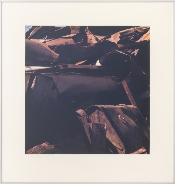 Anne Sager "Arrangement in Brown & Black" C-Print: Anne Sager (American, 1930-2024), "Arrangement in Brown and Black", Chromogenic Print in Colors, descriptive label verso, silver-tone frame. Image: 15.5" H x 15" W; frame: 22.25" H x 21.25" W x 1" D.