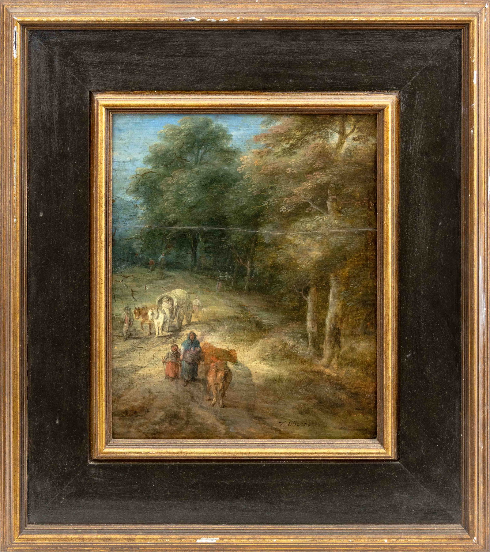 Theobald Michau Attr. Travelers Oil, 18th C. (1 of 7)