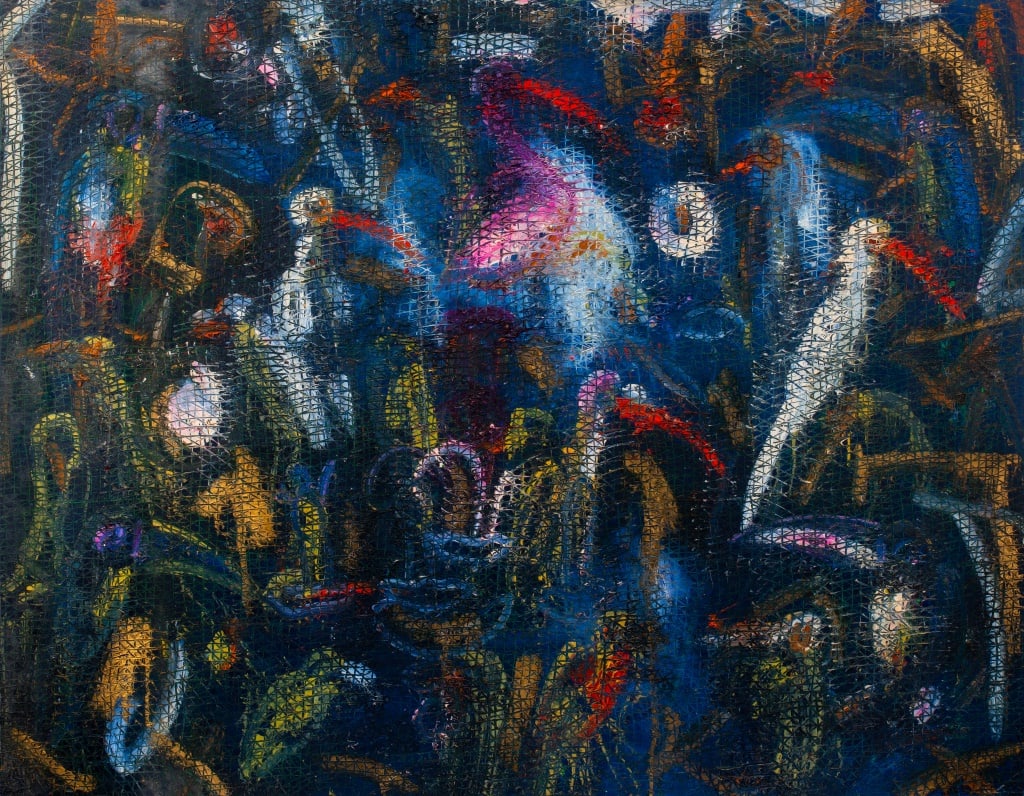 Hunt Slonem "Hornbills" Oil on Canvas, 1995 (1 of 9)