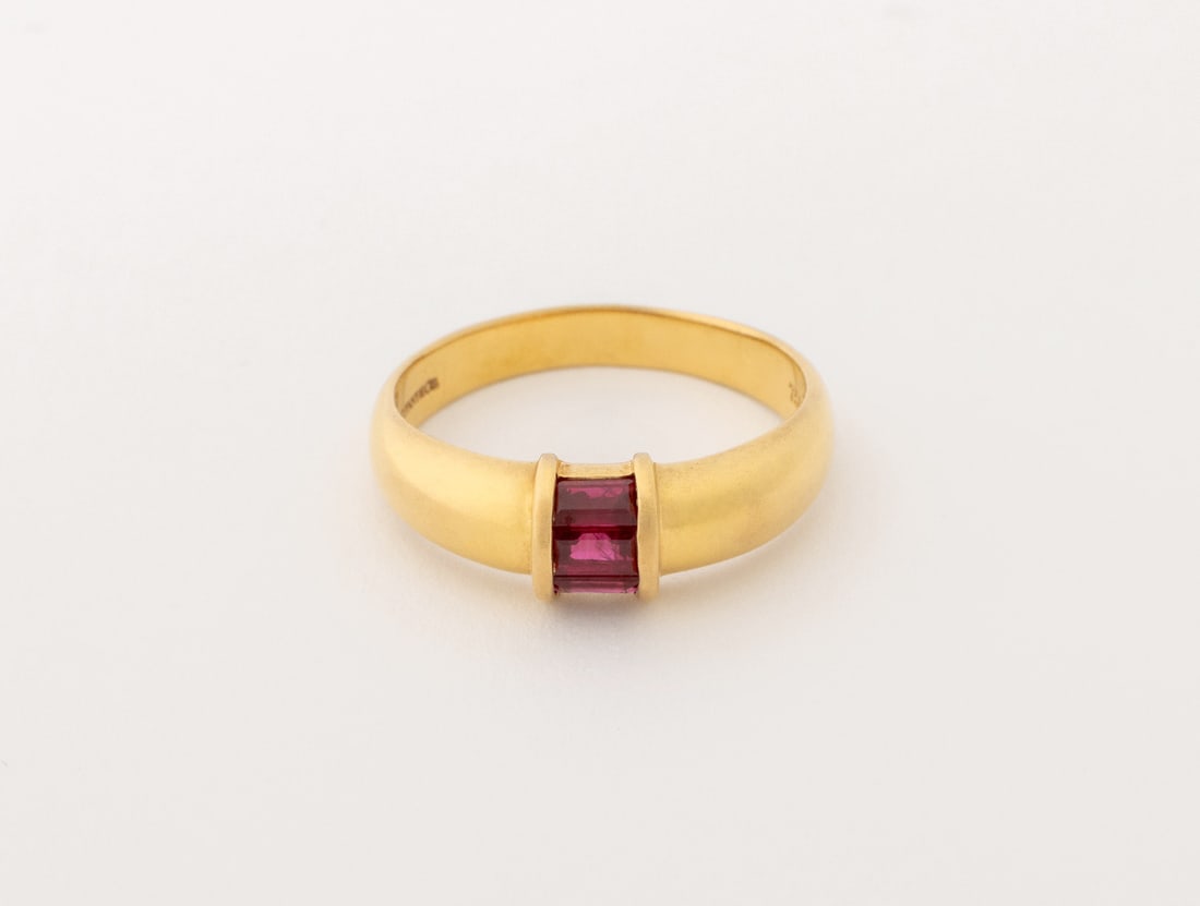 Tiffany & Co. 18K Yellow Gold Ruby Ring - 4