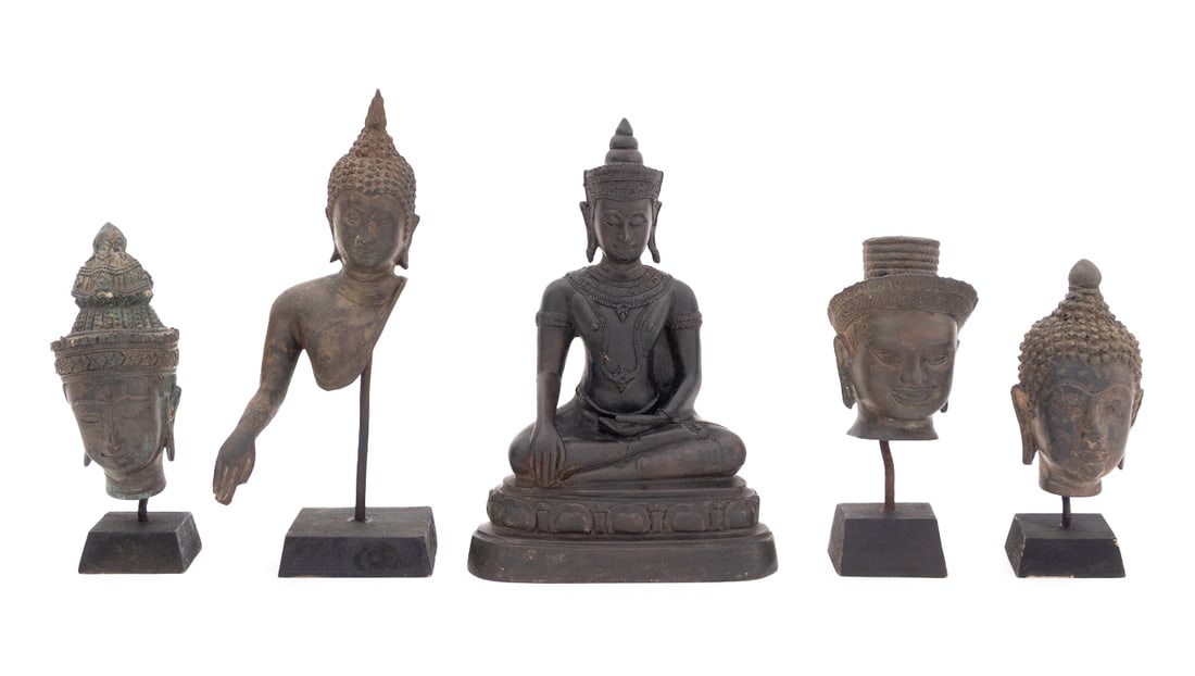 Southeast Asian Brass Buddha Figurines, 5 (1 of 13)