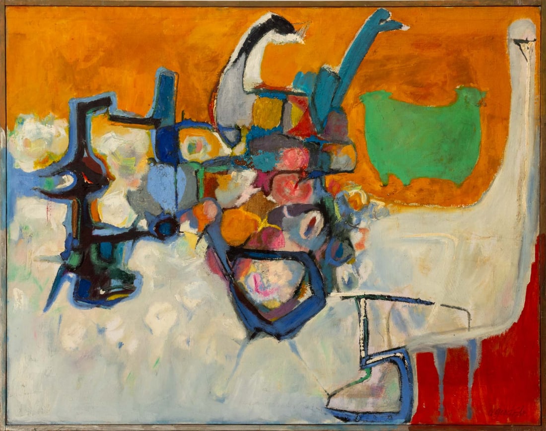 Agudelo Post-Cubist Abstraction Oil on Canvas (1 of 10)