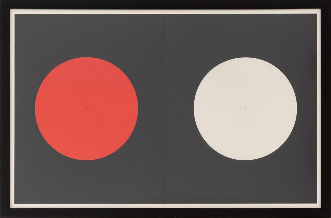 Josef Albers The Interaction of Color Plate VIII-1: Josef Albers (German/American, 1888-1976), "The Interaction of Color Plate VIII-1", Screenprint in Colors on Paper, 1973, published Josef Keller Verlag Starnberg, black frame. Image: 12.5" H x 19.5"