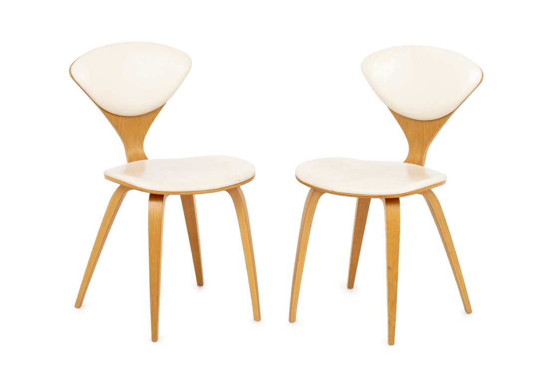 Norman Cherner Oak Side Chairs, Pair (1 of 8)