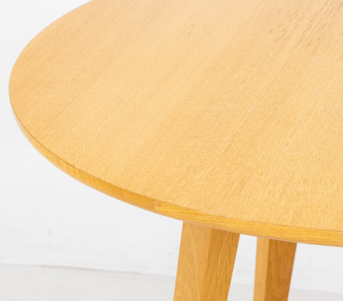 Norman Cherner Oak Circular Center Table - 4
