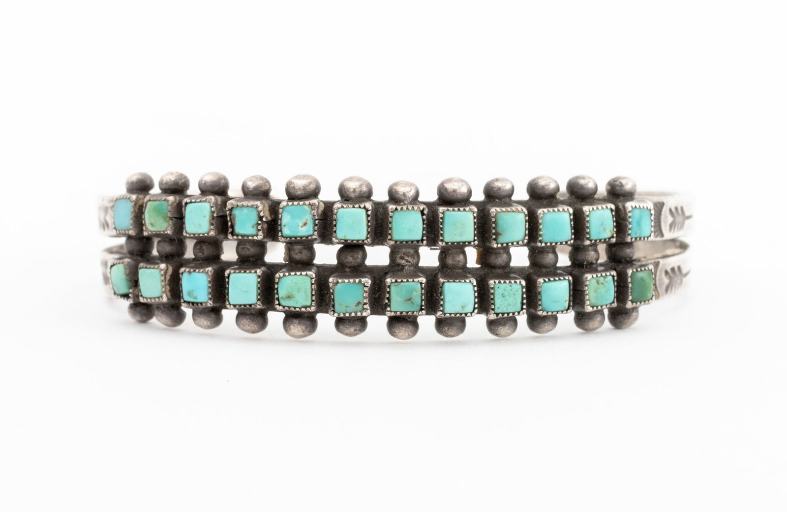 Native American Silver Turquoise Cuff Bangles, 3 - 8