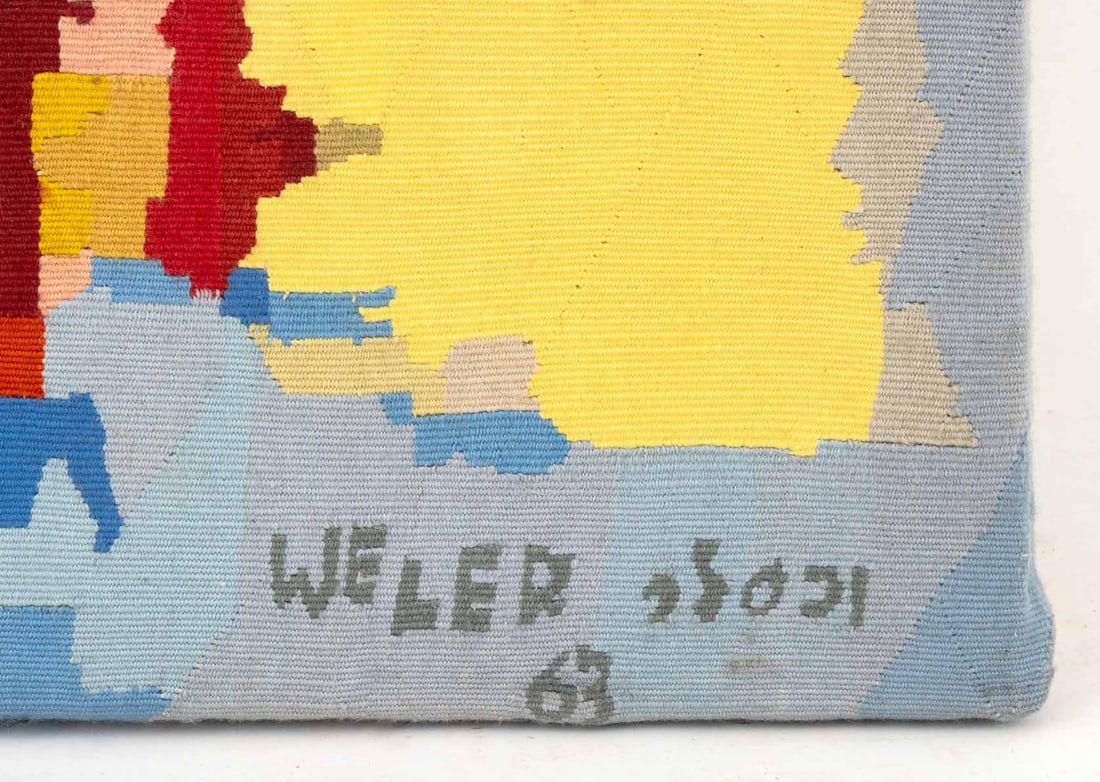 Signed Abstraction Wool Tapestry, 1963 - 7