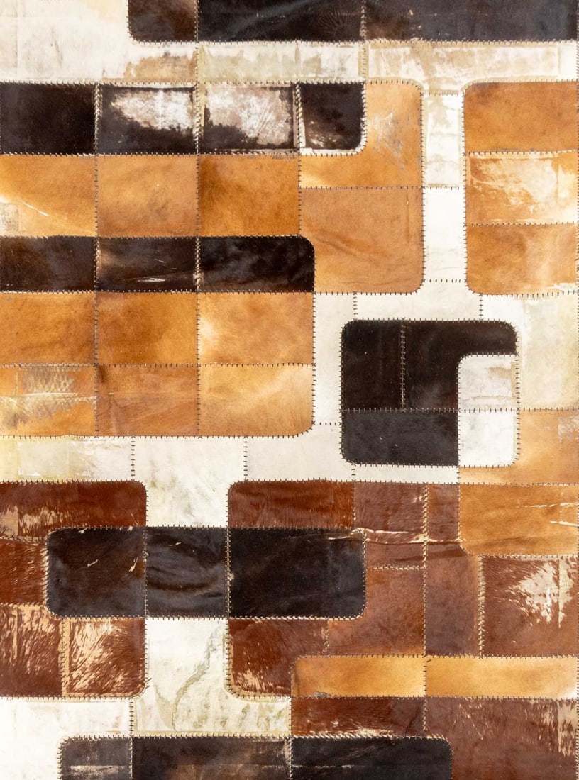 Cowhide Patchwork Carpet, 9' 8" x 6' 9" - 2