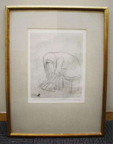 Jean Jansen "Par Michael Brown" Litho 41/60: Jean Jansen (Armenian/French, 1920- ) lithograph "Par Michael Brown" ed. 1/60, France, twentieth century; signed in print. Dimensions: 11-3/4" x 10"; 23-1/2" x 18"