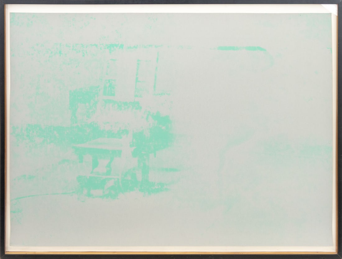 Andy Warhol "Electric Chair" Screenprint, 1971: Andy Warhol (American, 1928-1987), "Electric Chair", Screenprint in Colors on Wove Paper, 1971, partial signature, numbered edition "056/250", and Factory Additions stamp verso, printed by Silkprint