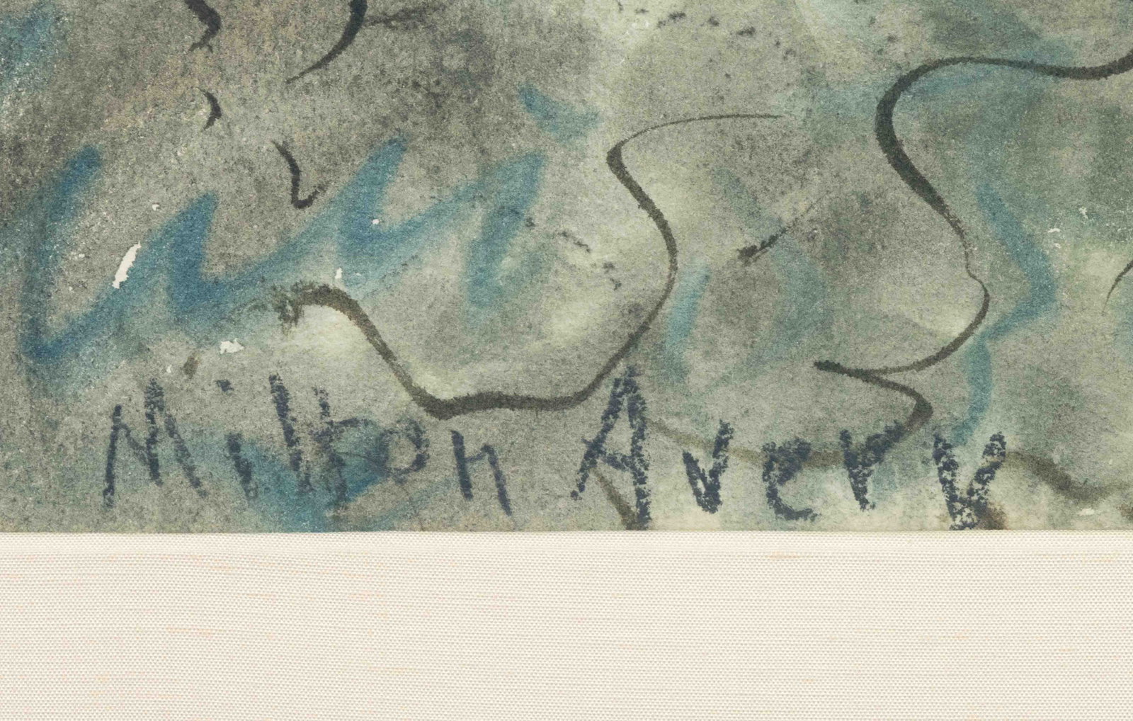 Milton Avery Landscape Scene Watercolor & Charcoal - 9