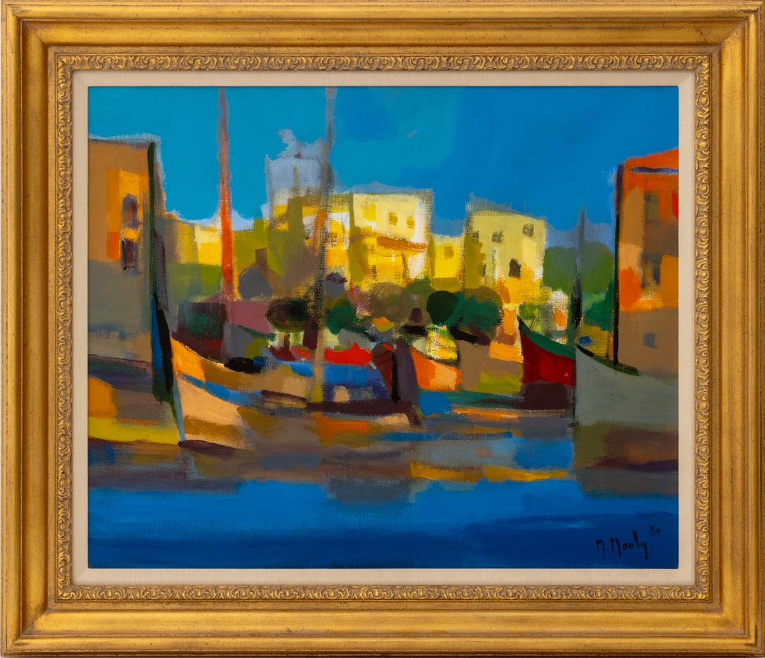 Marcel Mouly "La Coque Rouge, Gentilly" Oil, 1984 (1 of 12)