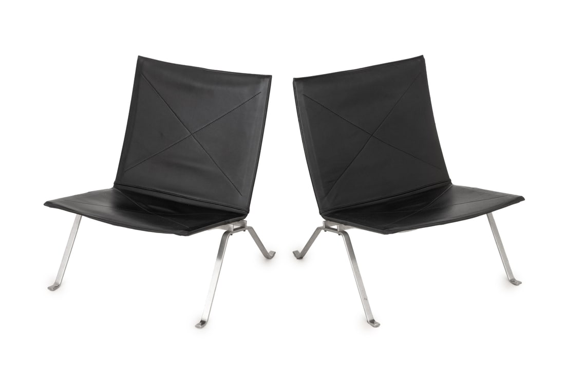 Poul Kjaerholm x Fritz Hansen "PK22" Chairs, Pair (1 of 7)