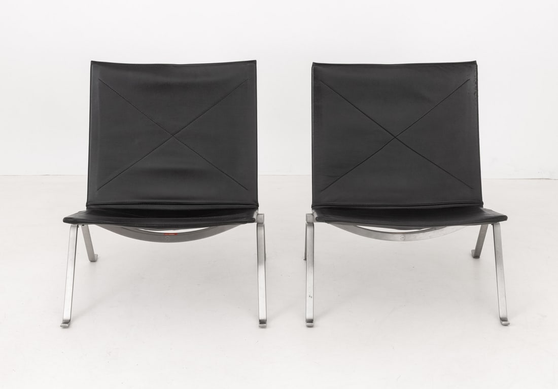Poul Kjaerholm x Fritz Hansen "PK22" Chairs, Pair - 2
