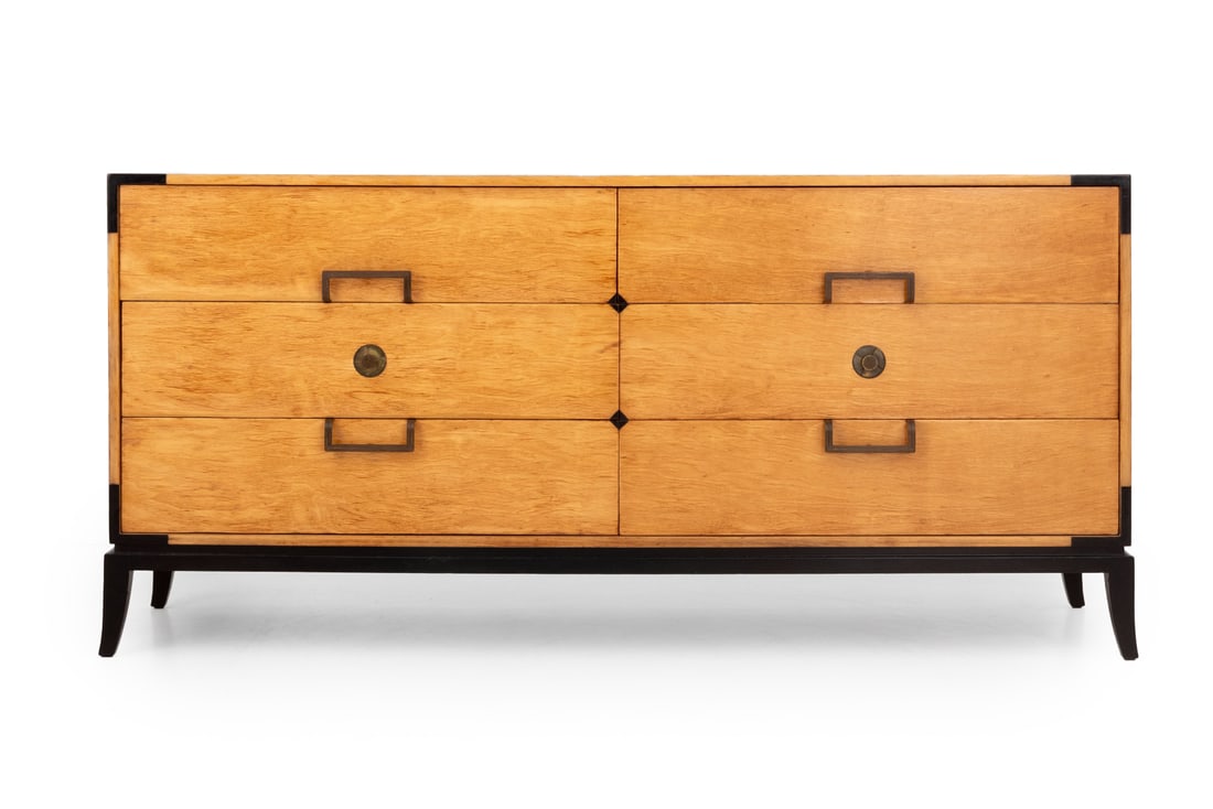 Tommi Parzinger Lacquered Mahogany Dresser (1 of 9)