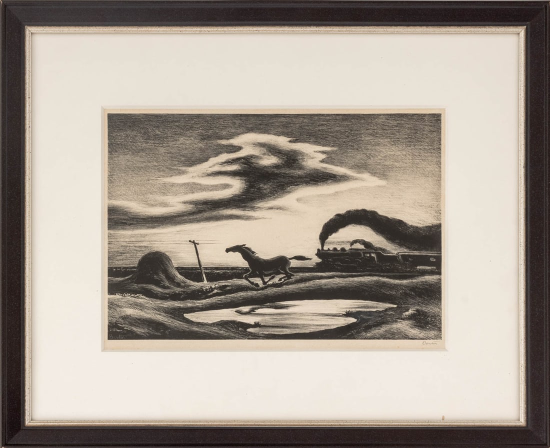 Thomas Hart Benton "The Race" Lithograph, 1942 (1 of 6)