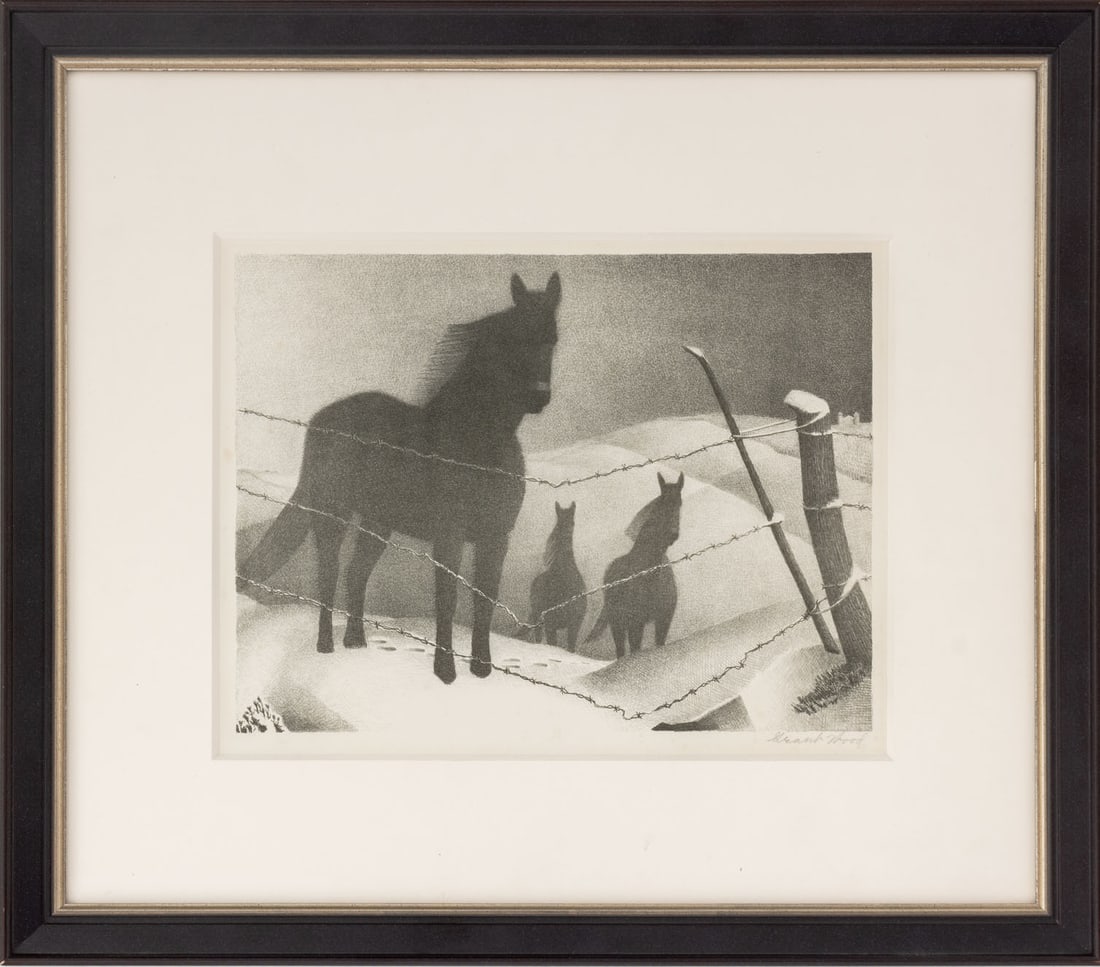 Grant Wood "February" Lithograph, 1941 (1 of 5)
