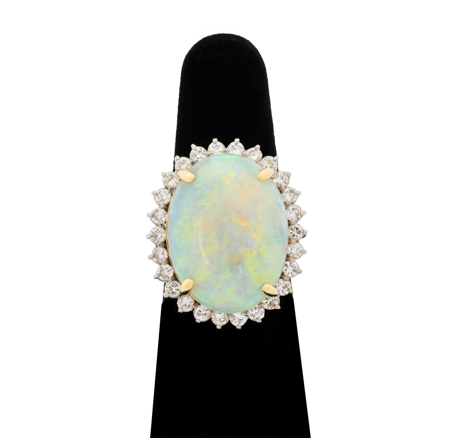 18K Yellow Gold Opal and Diamond Ring (1 of 7)