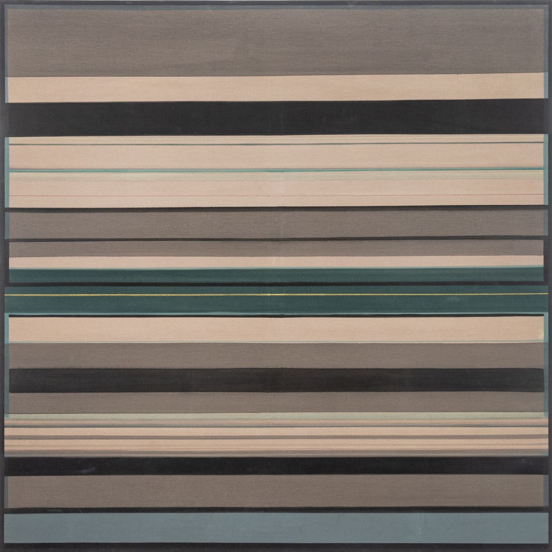 Carlos Rojas "Horizontes" Series Mixed Media, 1974: Carlos Rojas (Colombian, 1933-1997), Untitled ("Horizontes" Series), Mixed Media on Canvas, 1974, signed and dated verso, unframed. 67" H x 67" W x 1.5" D. Provenance: From a New York City Collection.