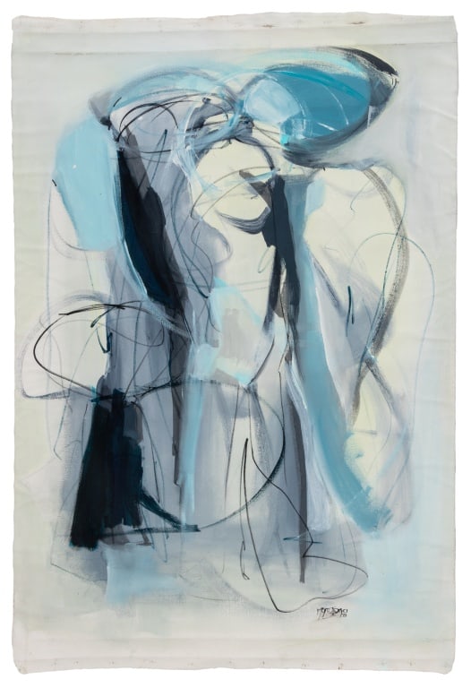 Gabriela Tolomei "El Mago" Acrylic and Ink, 2018: Gabriela Tolomei (Argentine, b. 1962), "El Mago" [The Wizard], Acrylic and Ink on Unstretched Canvas, 2018, signed and dated lower right, signed, titled, and dated verso, together with certificate of