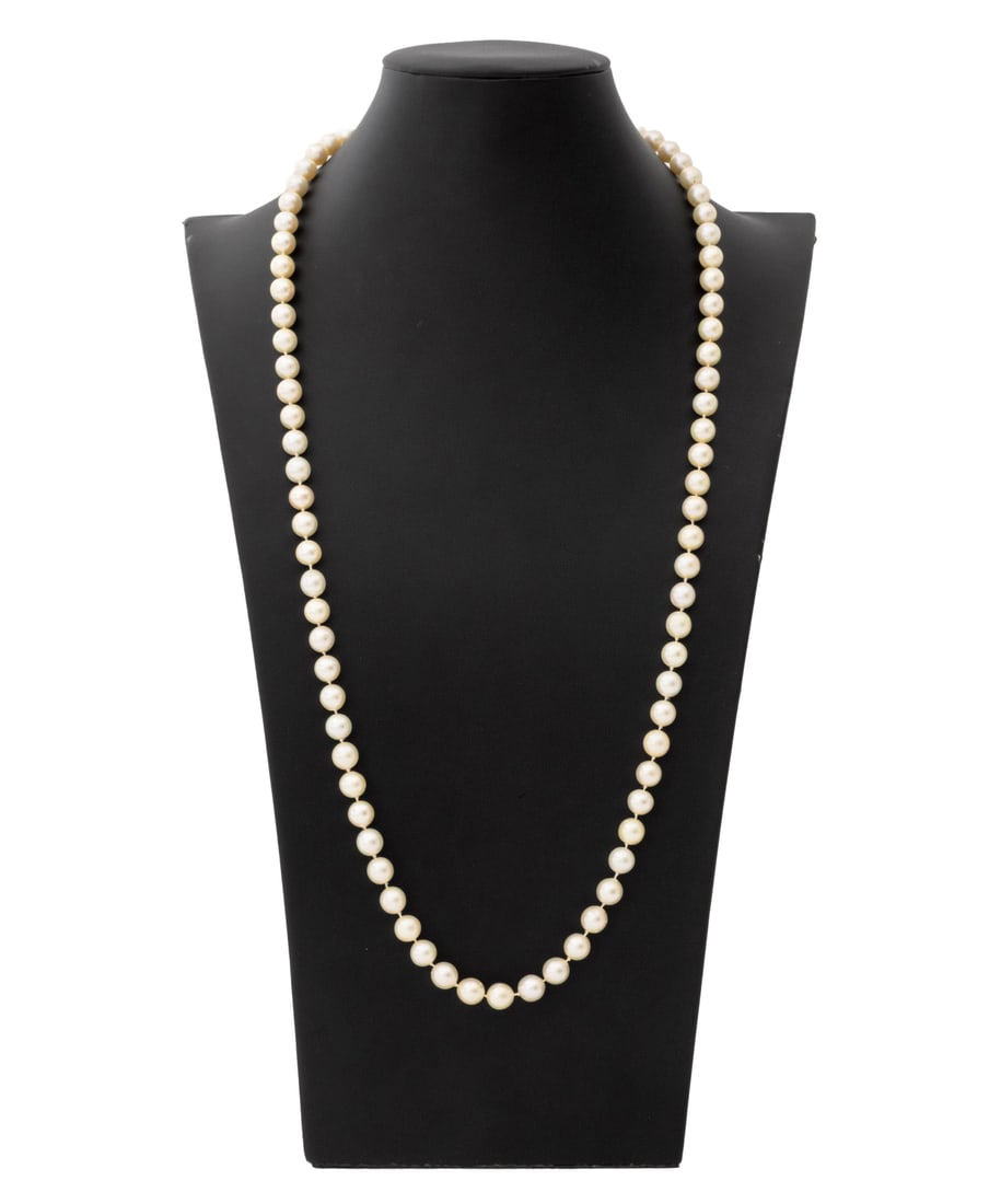 Cultured Pearl Necklace with 14K Gold Clasp (1 of 6)