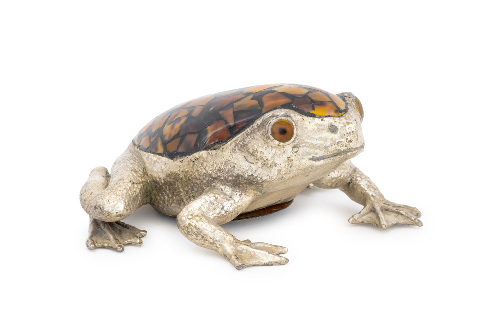 Maitland-Smith Silver Plate Frog Sculpture (1 of 9)