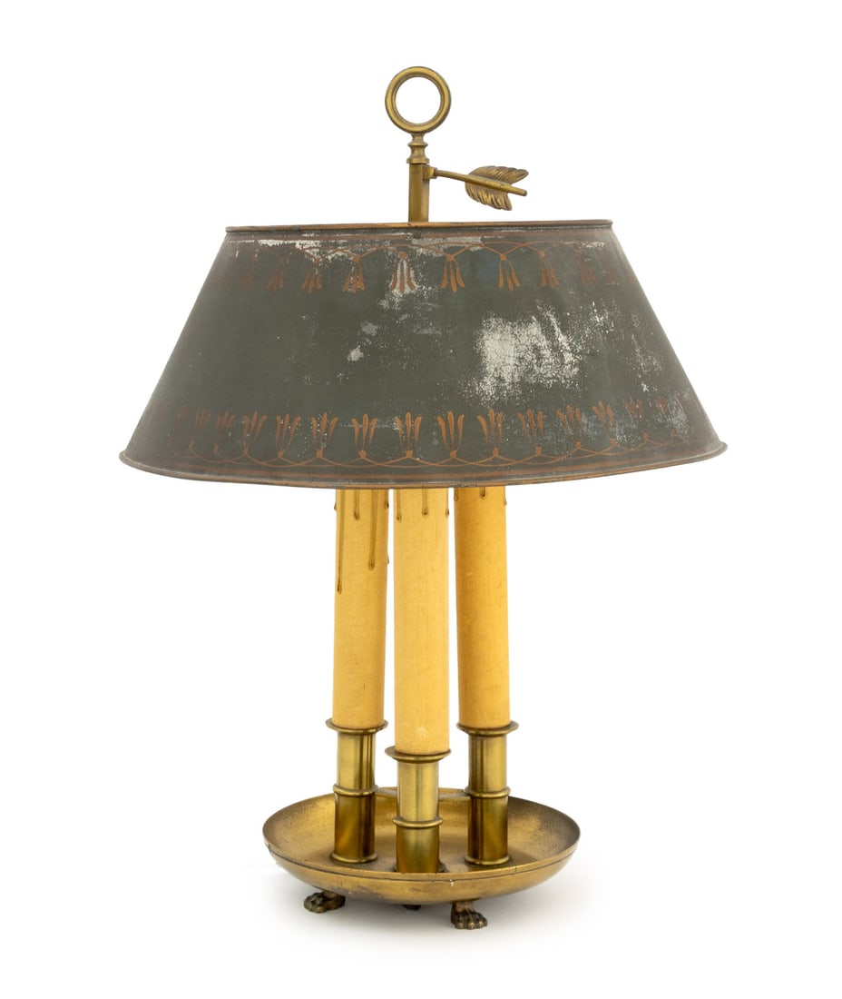 Tole Peinte Brass Bouillotte Lamp (1 of 7)