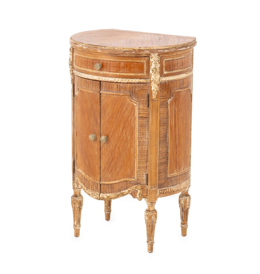 Louis XVI Style Distressed Wood Two-Door Cabinet (1 of 9)