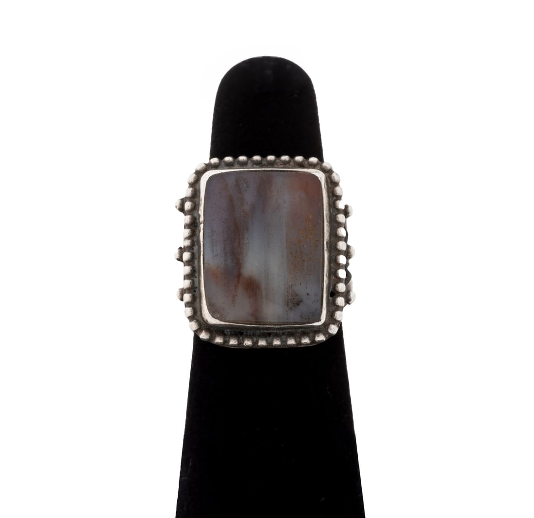 Sterling Silver Montana Agate Ring (1 of 6)