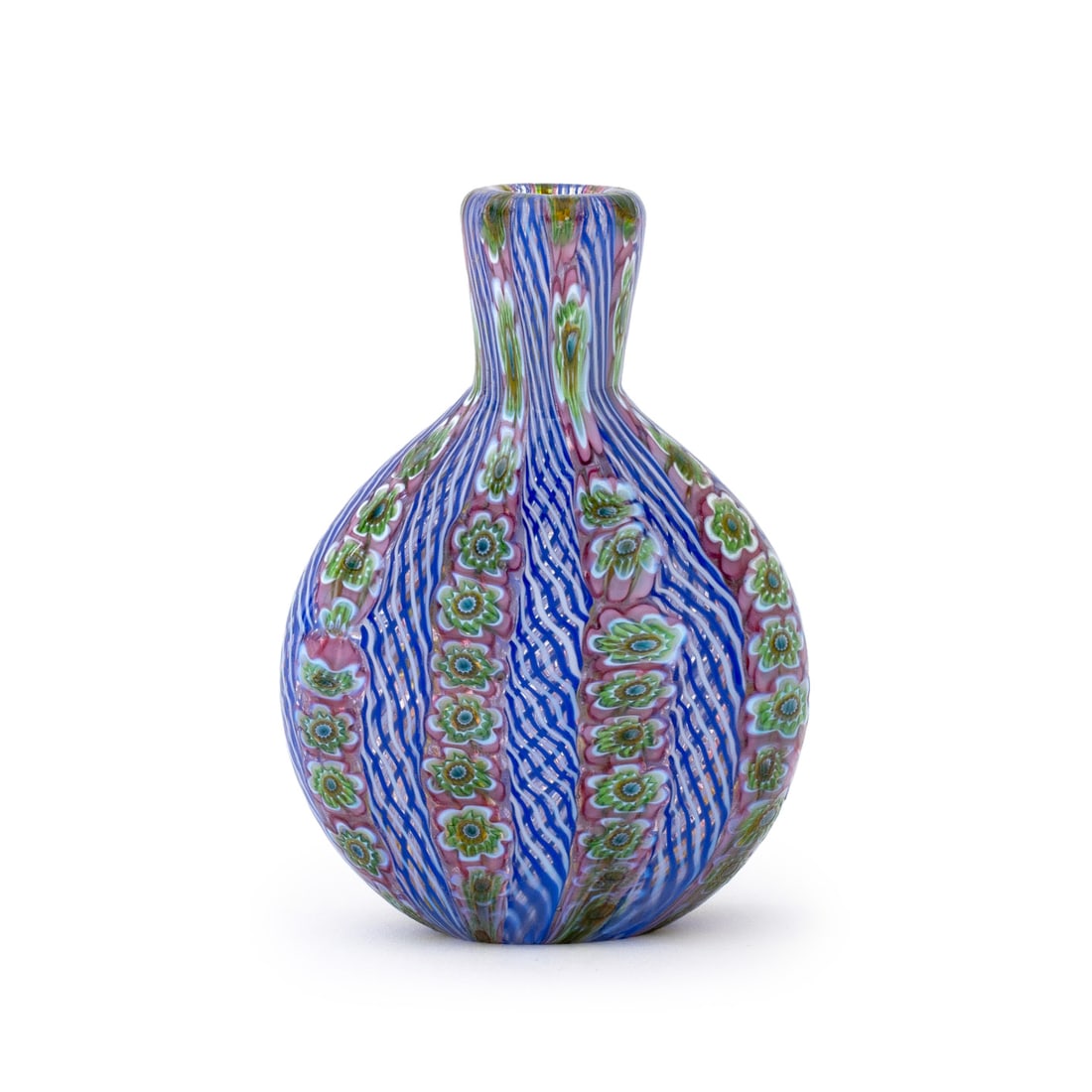 Murano Millefiori Latticino Glass Perfume Bottle (1 of 8)
