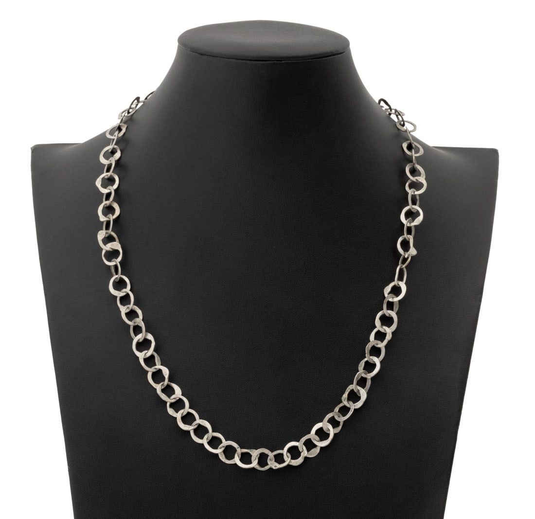 John Lewis Modernist Hand-Hammered Silver Necklace (1 of 5)