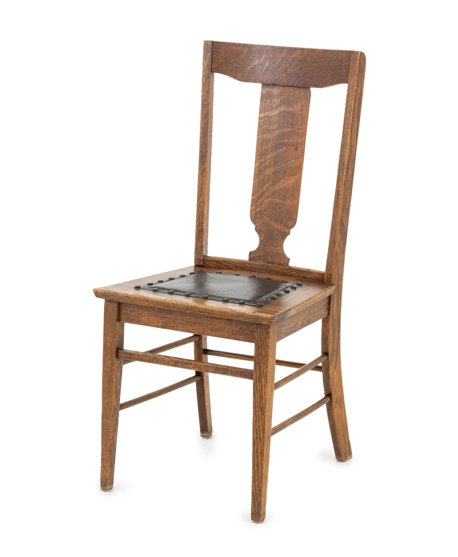 Heywood Brothers Arts and Crafts Oak Side Chair (1 of 7)