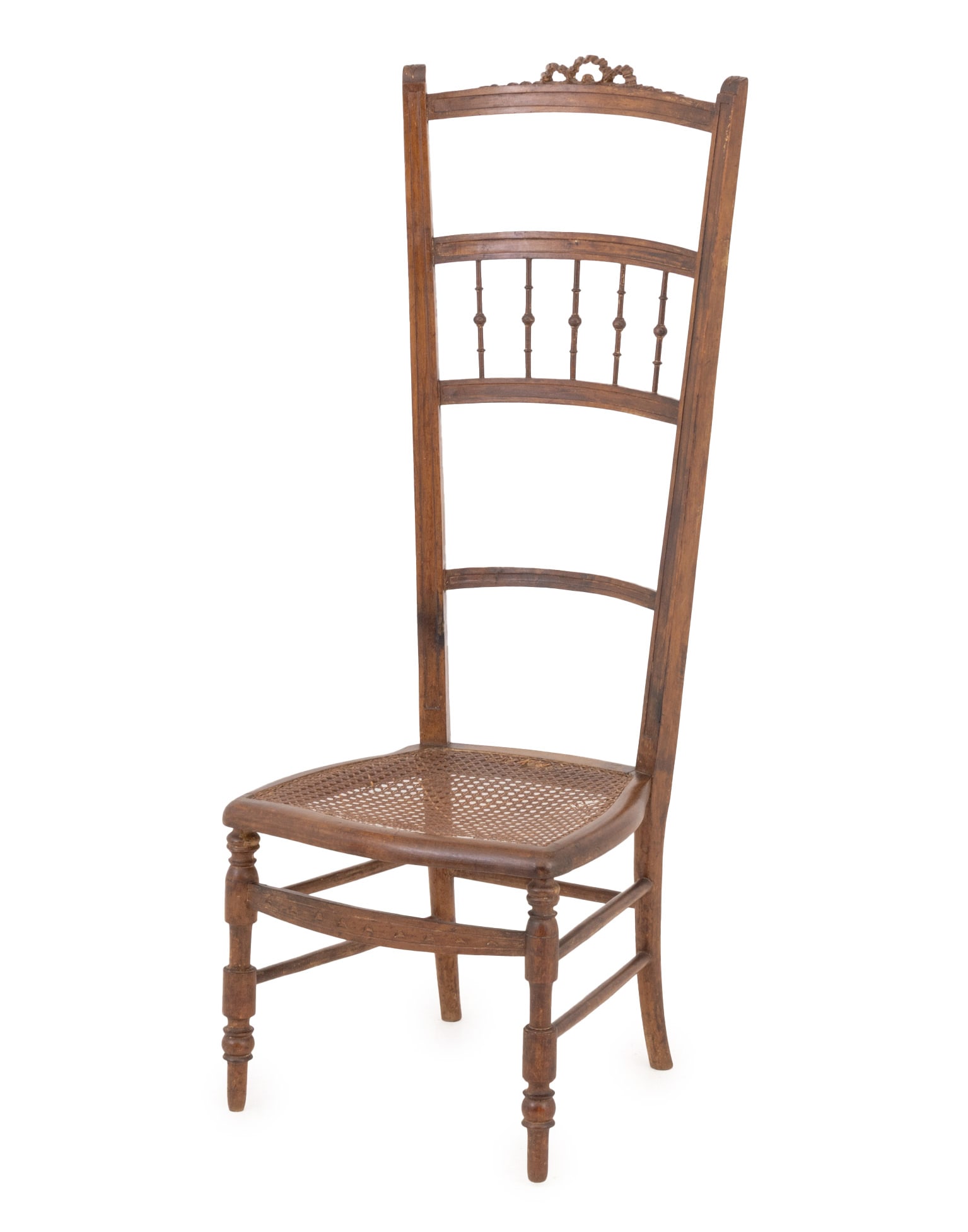 Victorian Cane Paneled Seat Walnut Side Chair (1 of 7)