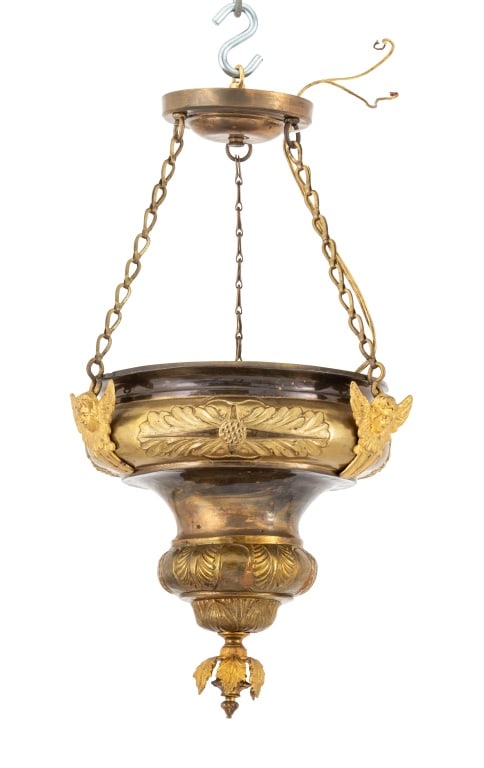 French Empire Style Gilt Metal Chandelier (1 of 6)