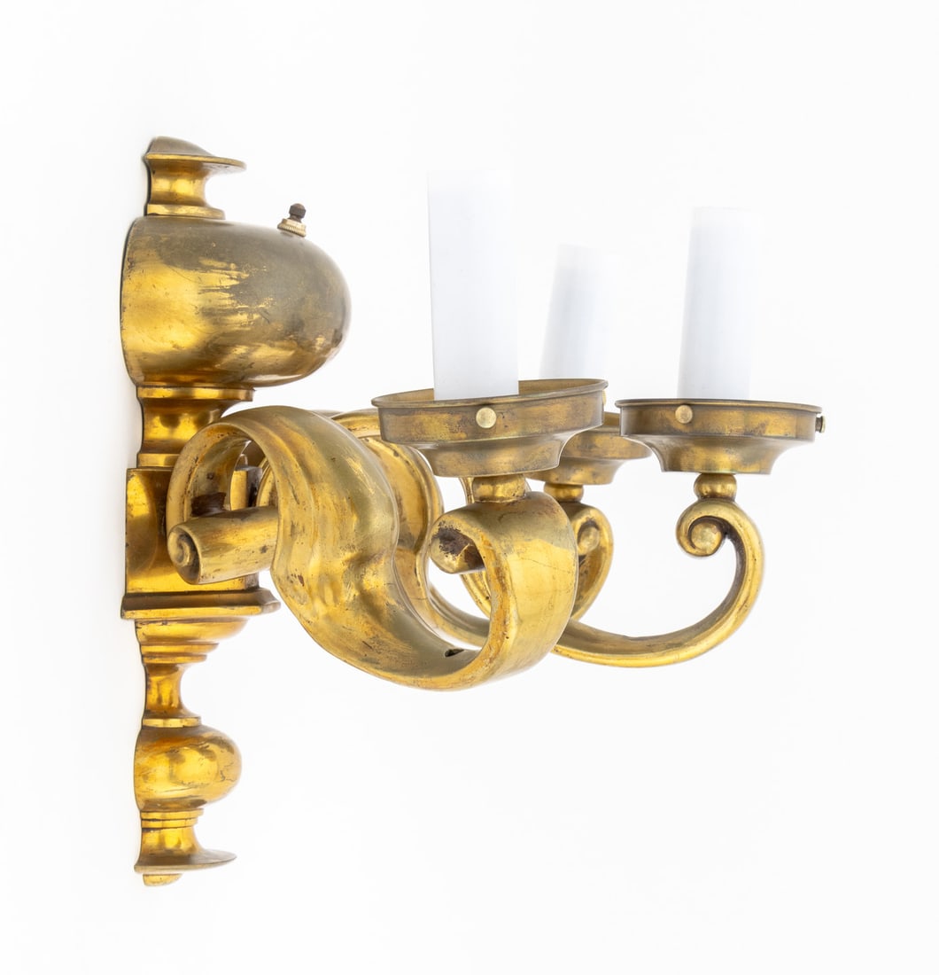 French Empire Style Bronze Three-Light Wall Sconce - 8