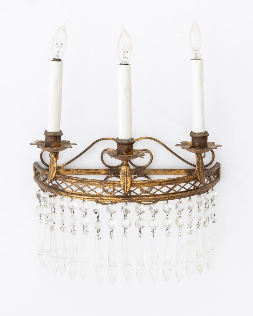 French Empire Style Gilt Wrought Iron Sconces, 2 - 9