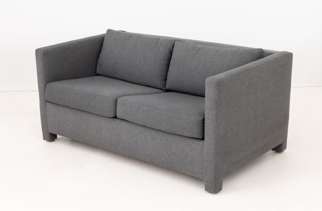 Gray Wool Blend Upholstered Sleeper Sofa - 2
