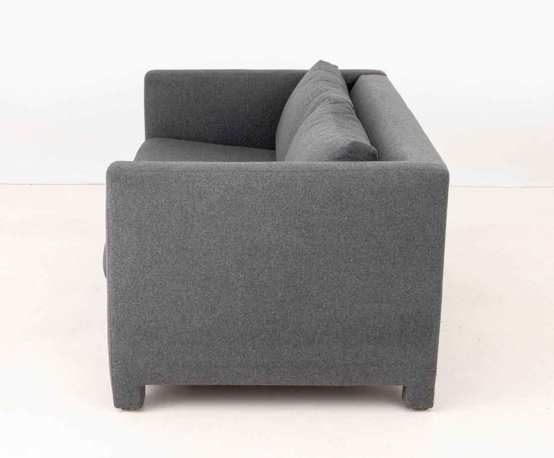 Gray Wool Blend Upholstered Sleeper Sofa - 4