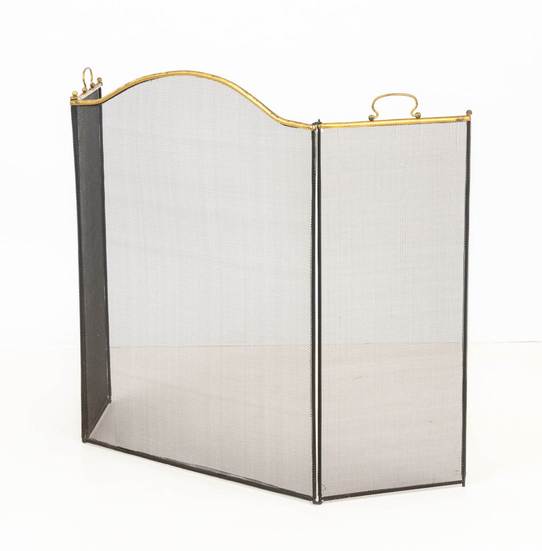 Brass Framed Tri-Fold Firescreen - 4