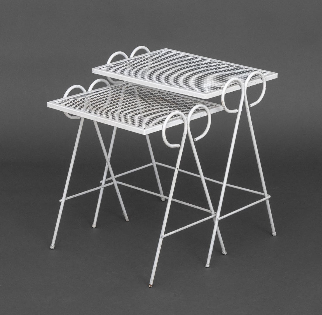 Tempestini Style Wrought Iron Nesting Tables, 2 (1 of 6)