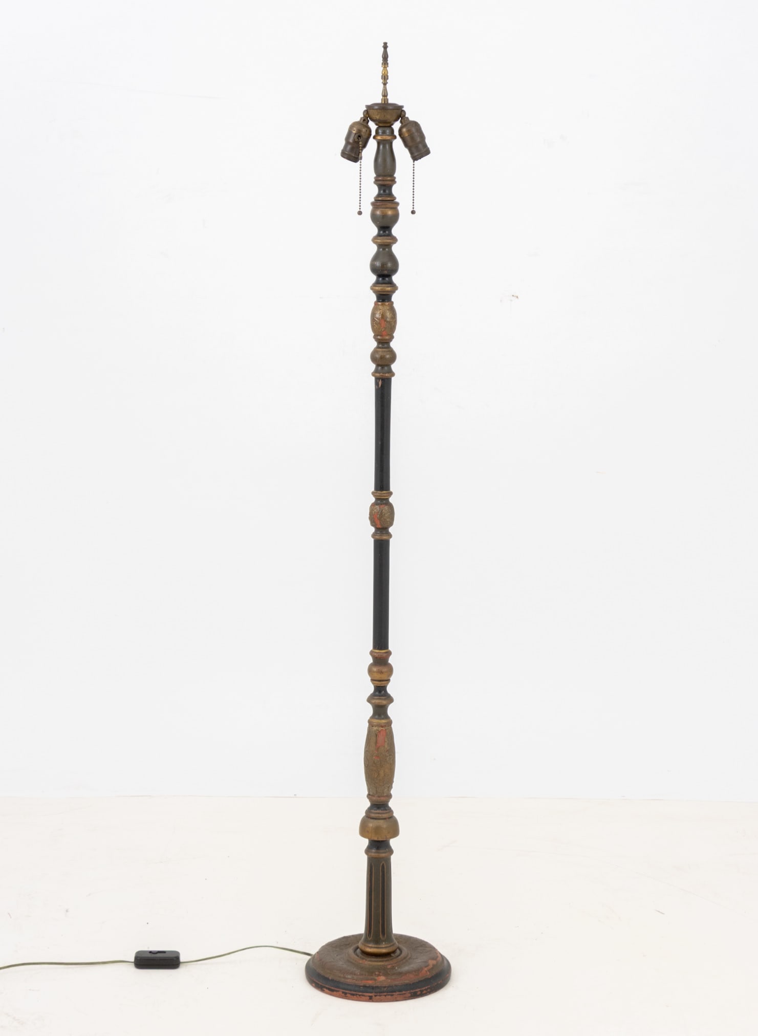 Neoclassical Style Ebonized & Giltwood Floor Lamp (1 of 6)