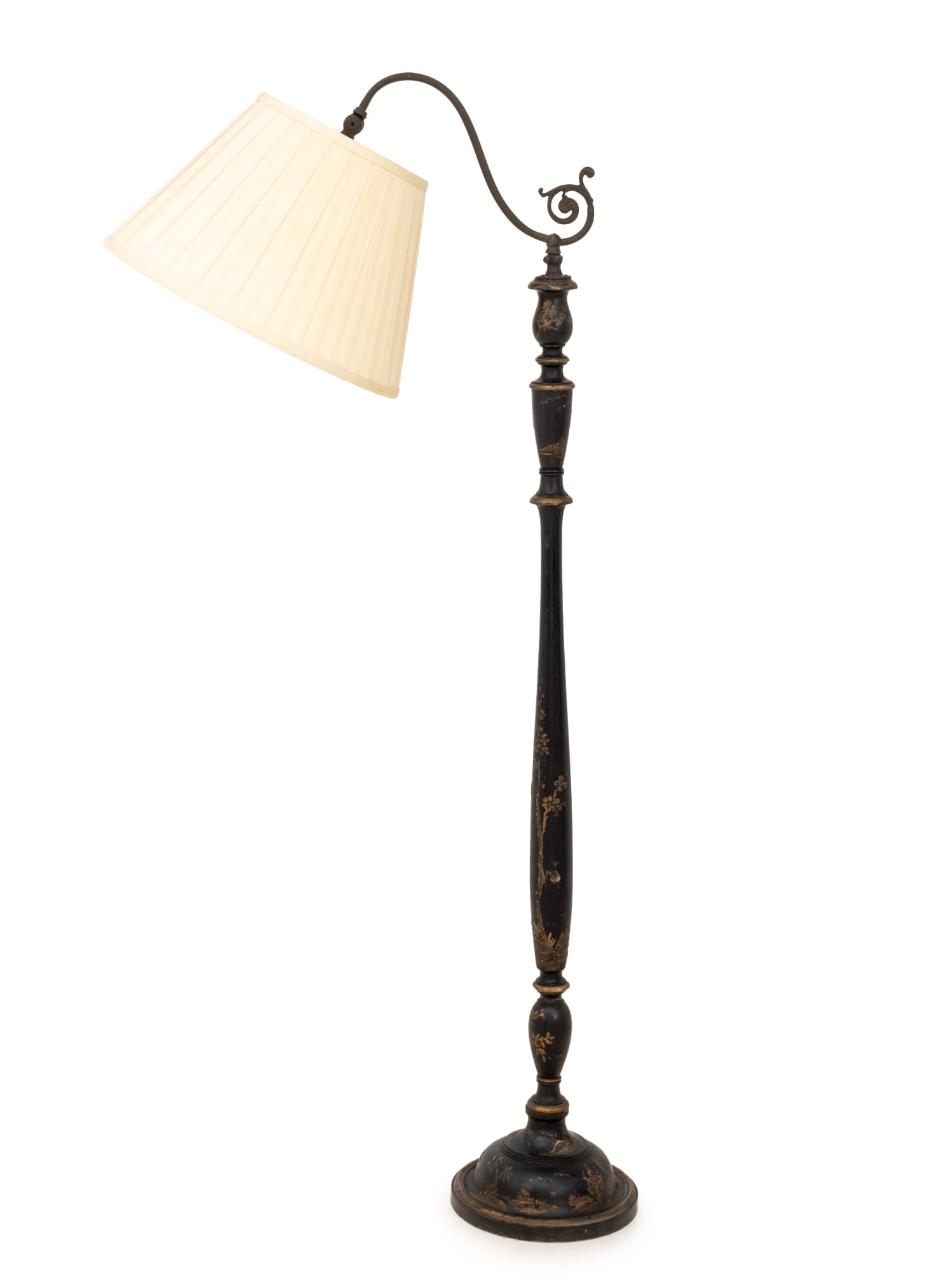 Chinoiserie Ebonized Turned Wood Floor Lamp (1 of 12)