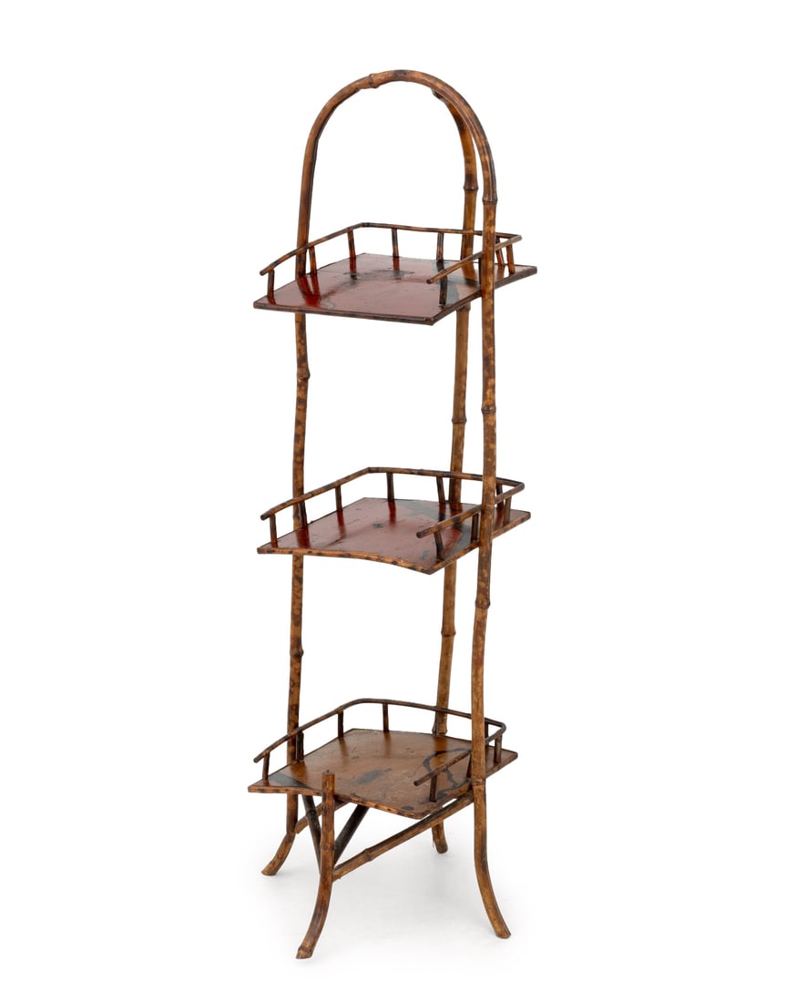 Aesthetic Movement Bamboo Three-Tier Etagere (1 of 7)