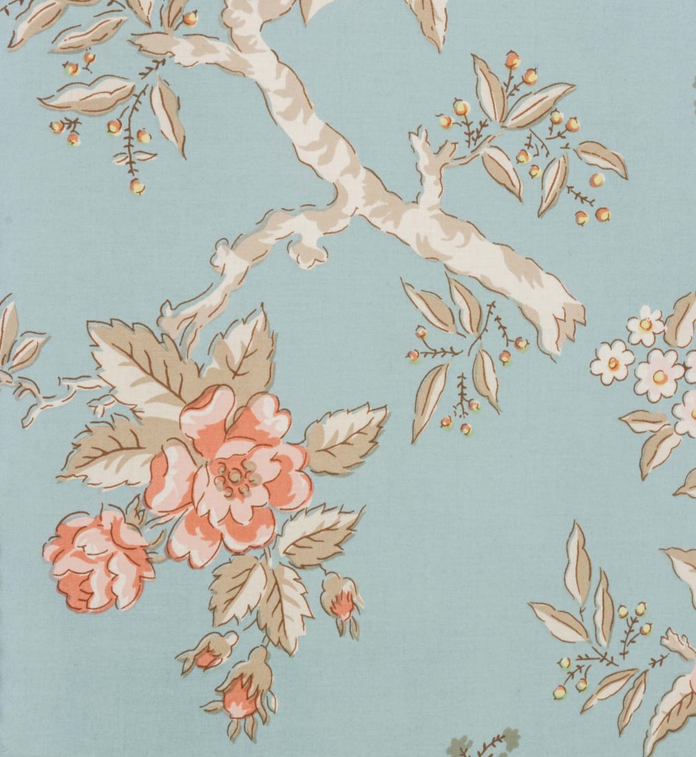 Floral Print Upholstered Three-Panel Floor Screen - 4