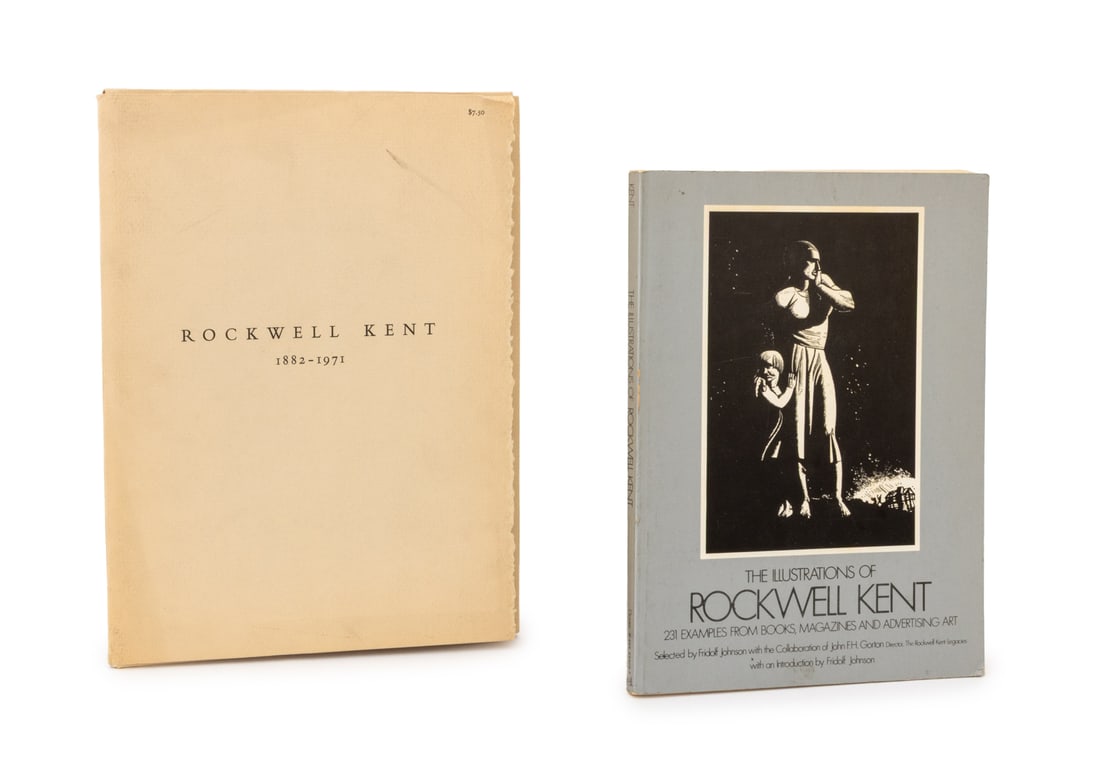 Two Books on Rockwell Kent Illustrations: Collection of Two Books on Rockwell Kent Illustrations, comprising: "Rockwell Kent 1882-1971", New York: National Council of American-Soviet Friendship, Inc, May 1971; and "The Illustrations of