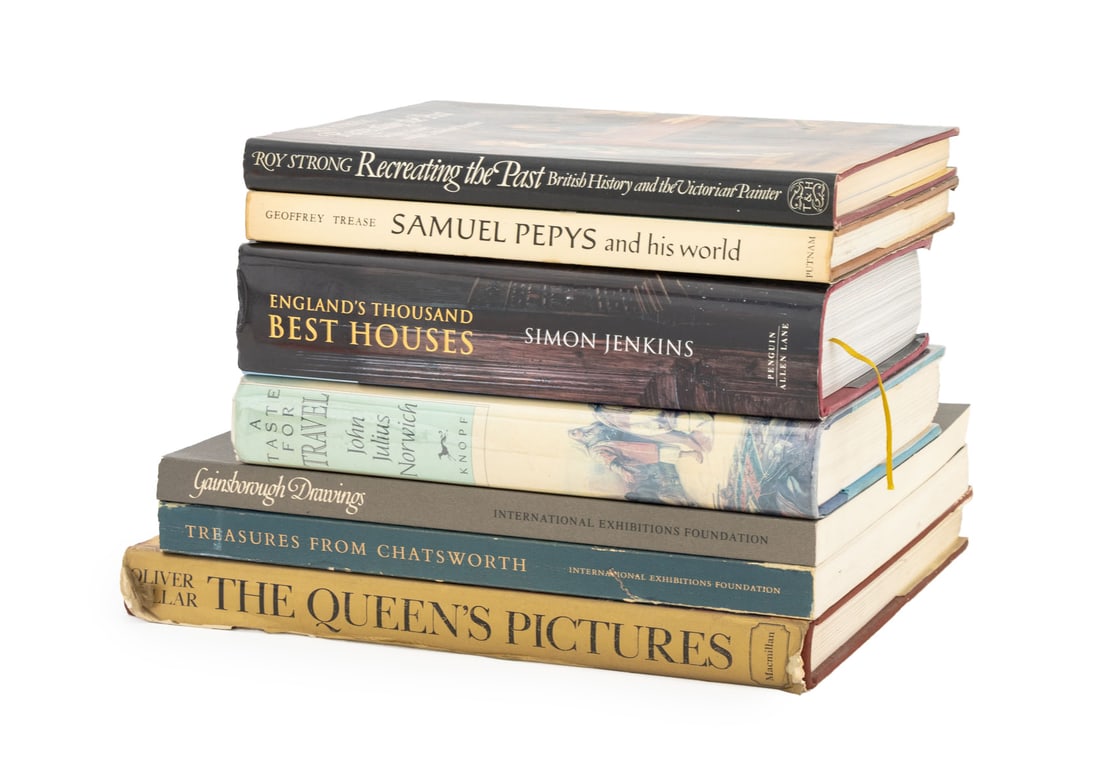 Books on English Art and Architecture, 7: Collection of Seven Books on English Art and Architecture, comprising: "The Queen's Pictures: The History of the British Royal Collection", Millar, Oliver, "Treasures from Chatsworth: The Devonshire