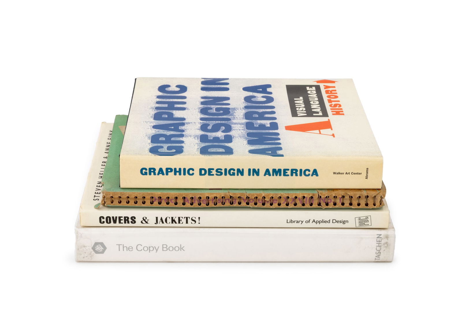 Books on Advertising and Design, 4: Collection of Four Books on Advertising and Design, comprising: "Direct Advertising Magazine Number 1 of Volume 28 - July, 1942", "The Copy Book. How Some of the Best Advertising Writers in the World