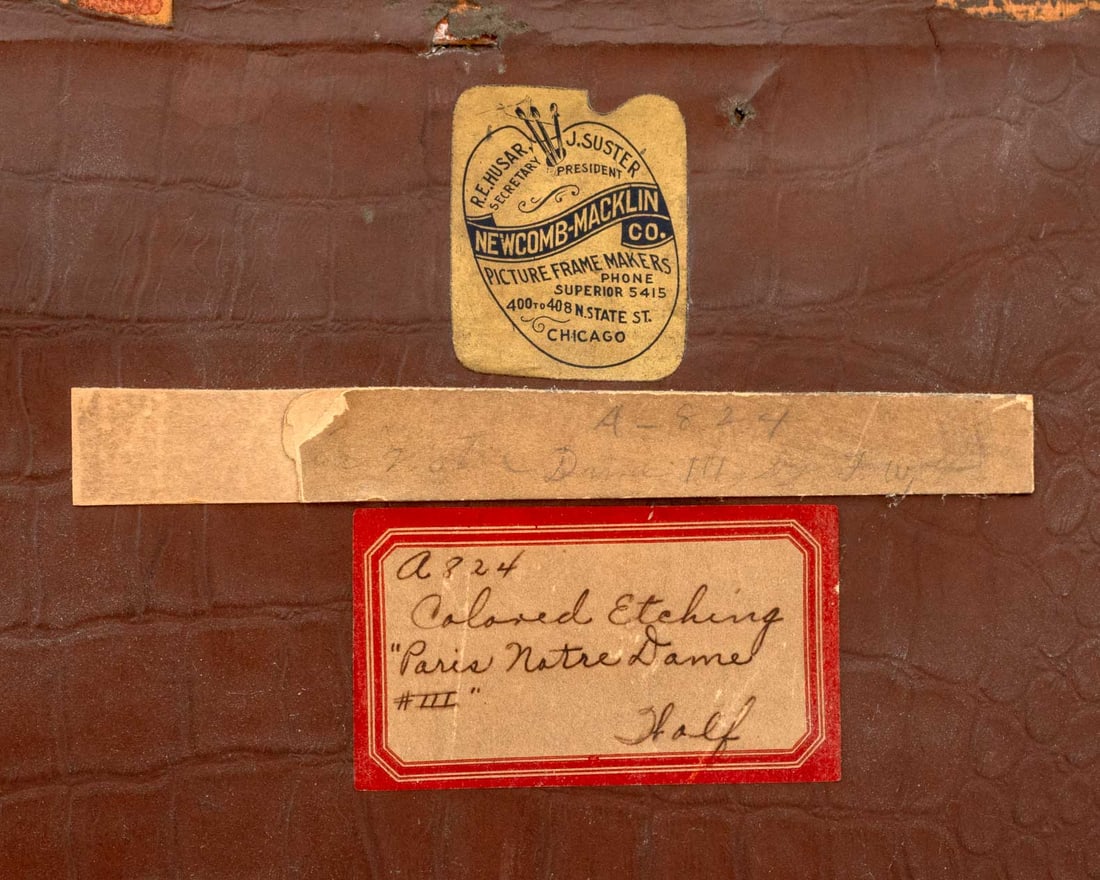 Franz Xaver Wolf "Paris Notre Dame III" Etching - 10
