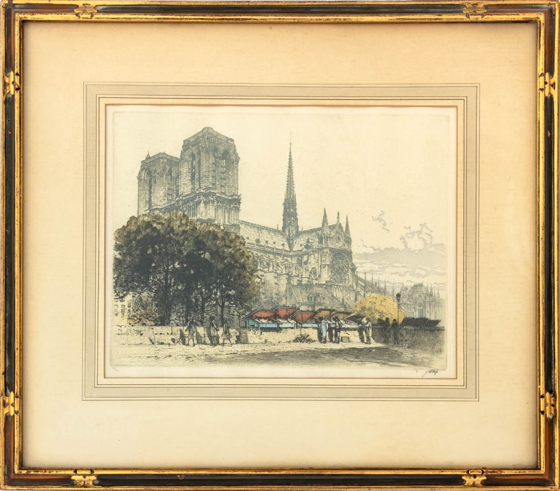Franz Xaver Wolf "Paris Notre Dame III" Etching (1 of 10)